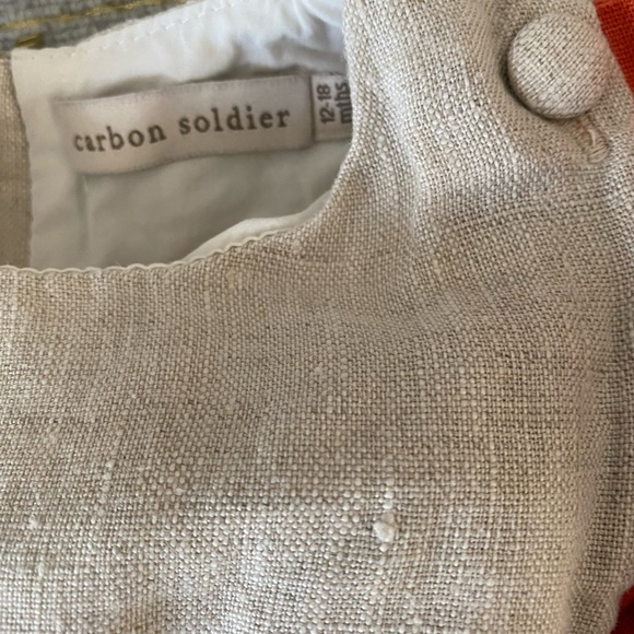 Linen Romper with button closure & zippered back - Picture 3 of 4